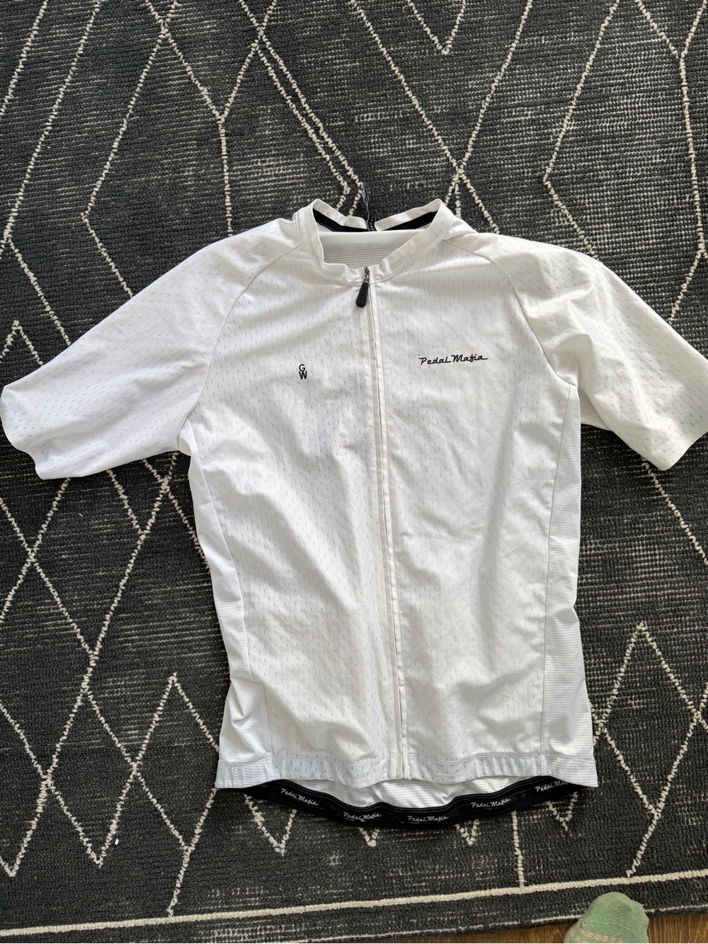 Pedal Mafia Men’s White Short Sleeve Cycling Jersey
